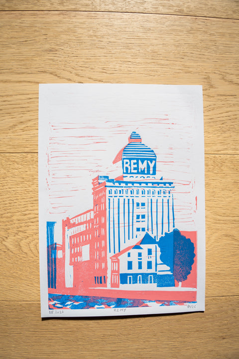 Campus Remy - Limited Edition Lino Print