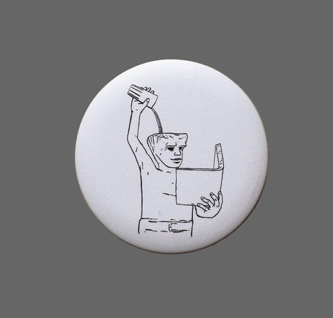 Round shape Fonske fridge magnet