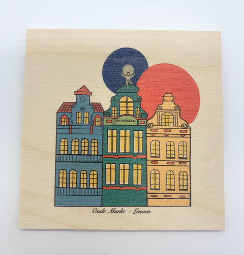 Wood Print – De Wereld and Oude Markt
