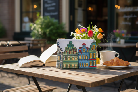 Special design Leuven themd zipper pouches.