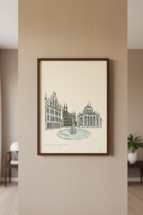 Poster - Grote Markt, Leuven