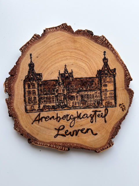 Handcrafted Wood Burned Art- Arenberg Castle