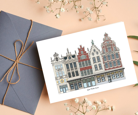 Postcard- Heritage Houses of Leuven