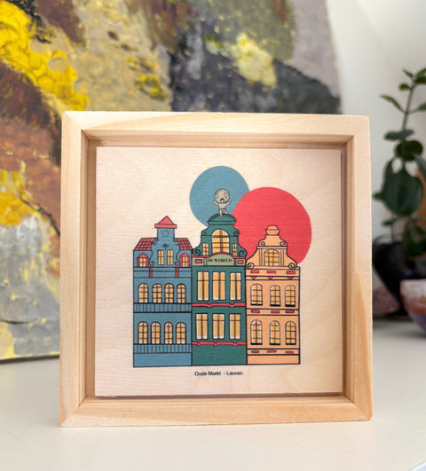 Wood Print – De Wereld and Oude Markt