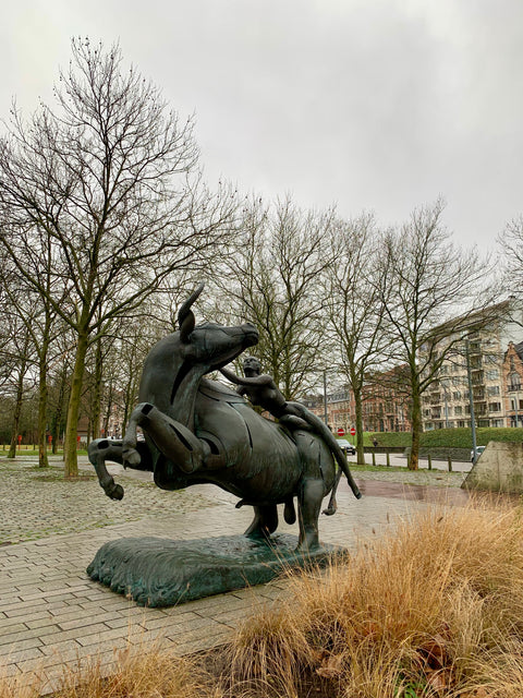 The bronze statue of Europa