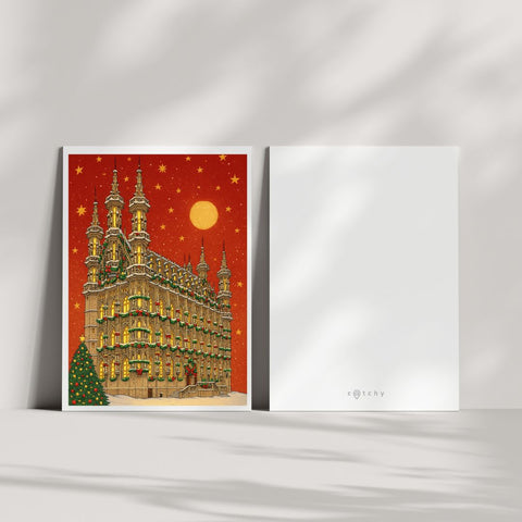 Postcard- Merry Christmas Leuven
