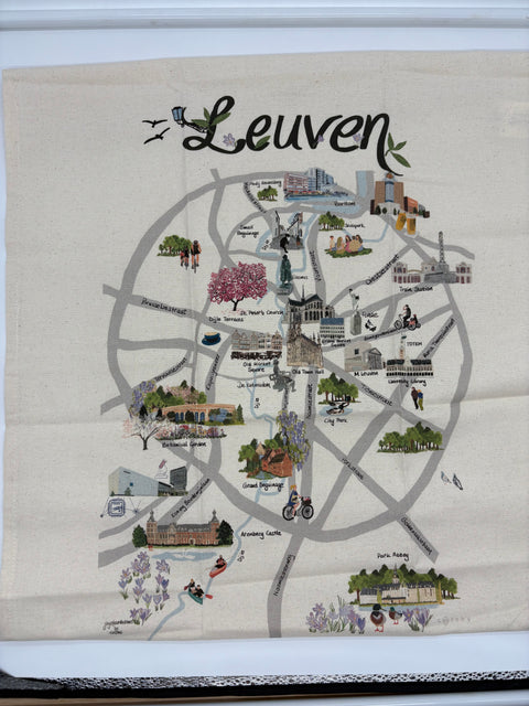 Tea Towel – Map of Leuven