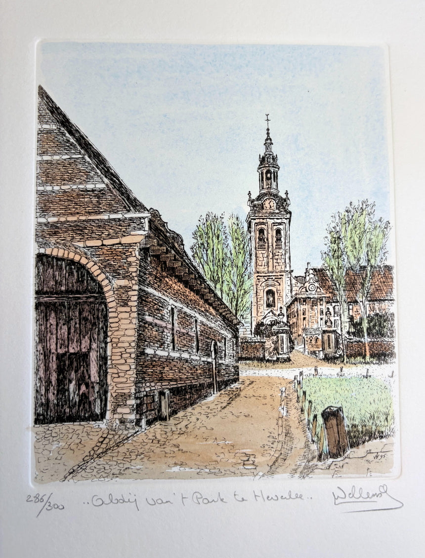 Poster- Etching, Abdij van Park te Heverlee