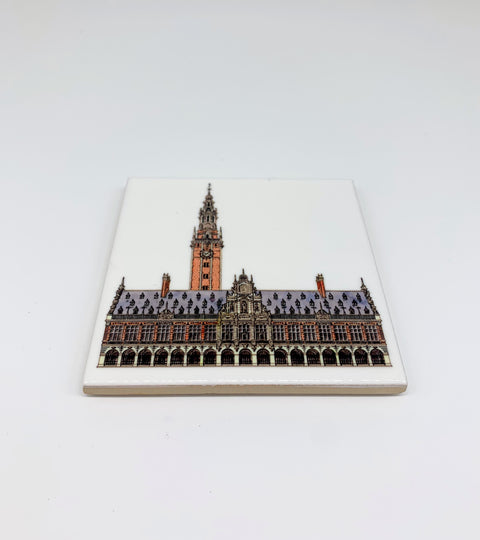 Ceramic Coaster - University Library Illustration