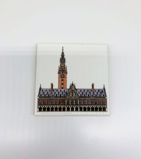 Ceramic Coaster - University Library Illustration