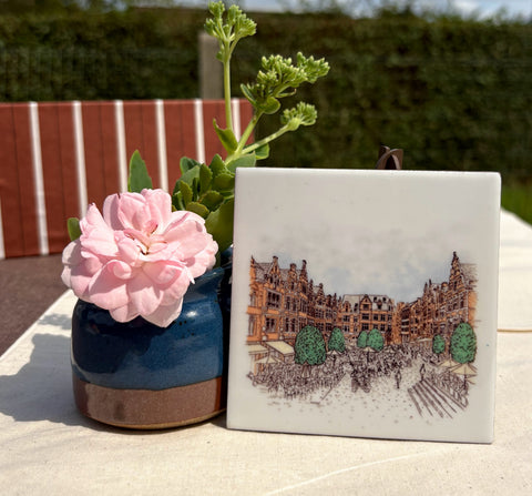 Ceramic Coaster – Oude Markt Leuven