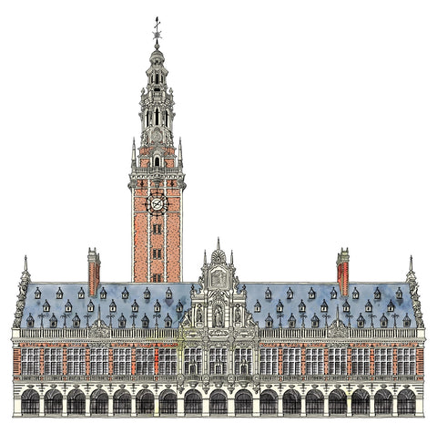 A beautifully designed postcard featuring Leuven's historic library, showcasing its architectural grandeur in fine detail. The postcard, printed in high quality, comes with a matching envelope, making it perfect for mailing, gifting, or collecting. An elegant keepsake for locals, students, and travelers who appreciate Leuven’s rich heritage