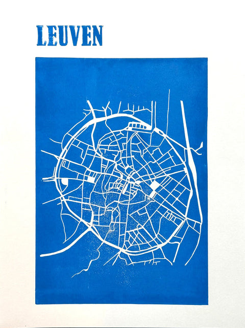 Poster  – Map of Leuven (Lino Print)