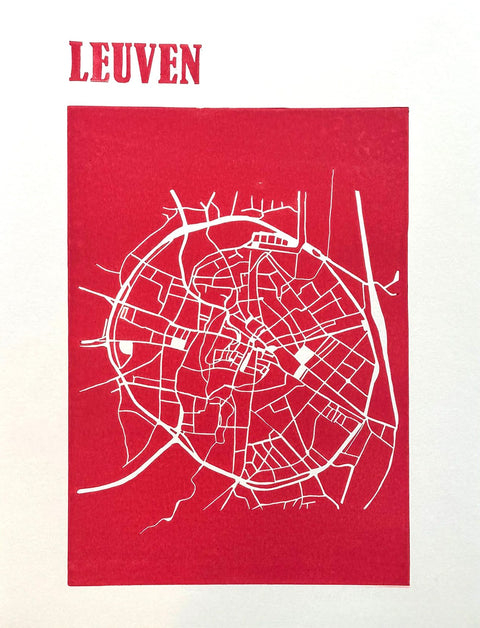 Poster  – Map of Leuven (Lino Print)