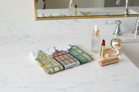 Zipper pouch with Leuven illustration. Thoughtful gift . 