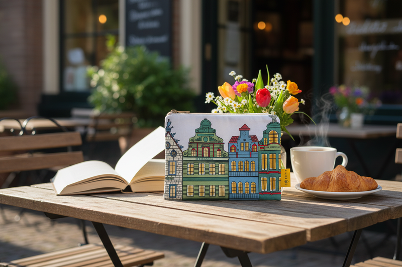 Special design Leuven themd zipper pouches. 