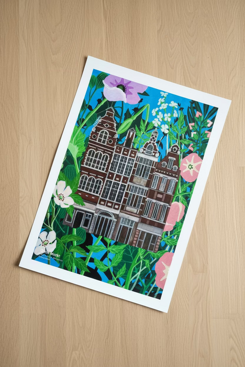 Heritage houses of Leuven designed as A4 size poster