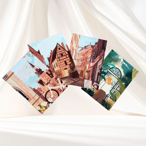 Postcard Set- Leuven View Anna illustrarion