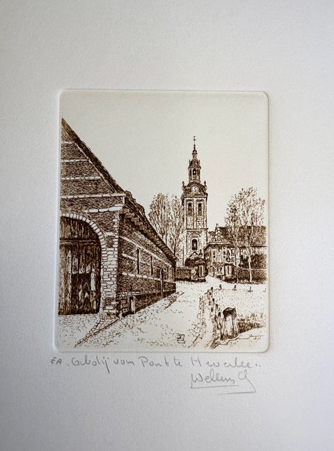 Poster- Etching, Abdij van Park te Heverlee