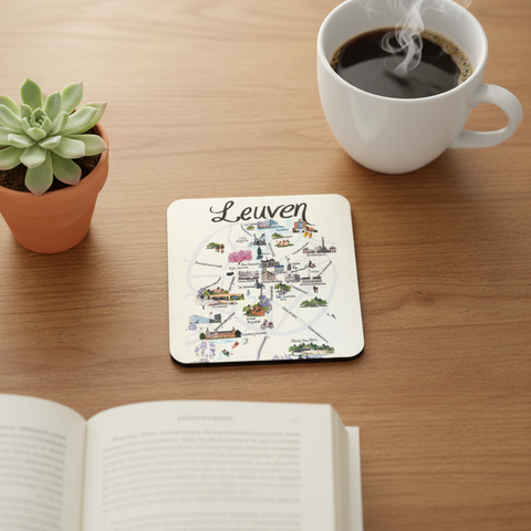 Coaster, wooden - Leuven Map
