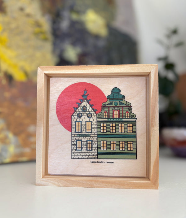 Wood Print – Grote Markt and De Scheiphenhuis