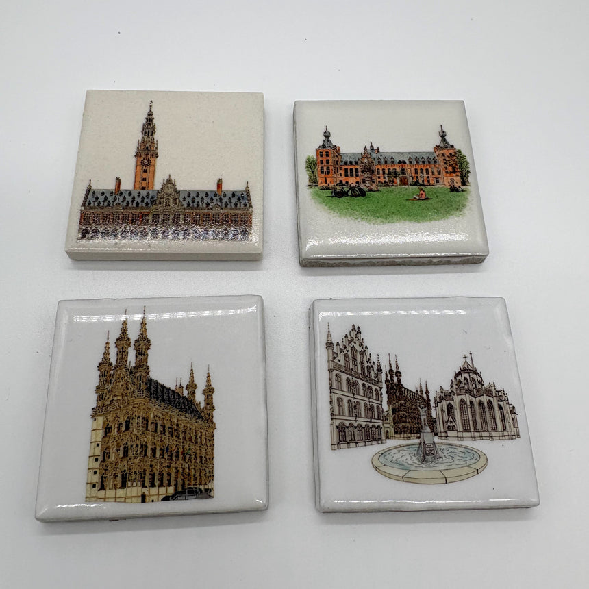 Ceramic Fridge Magnet Set- Leuven Landmarks