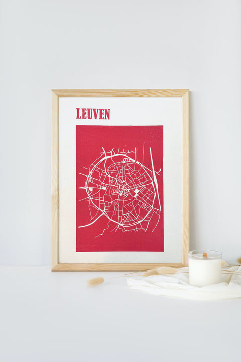 Poster  – Map of Leuven (Lino Print)