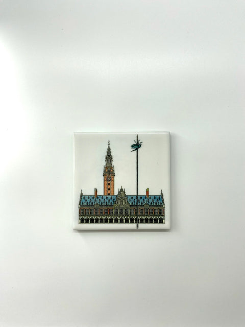 Ceramic Coaster - Ladeuzeplein Illustration