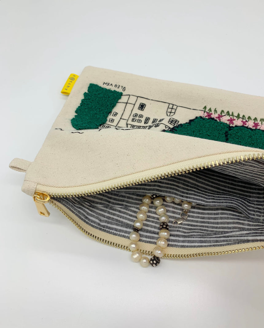 Embroidered Clutch Purse-Arenberg Castle
