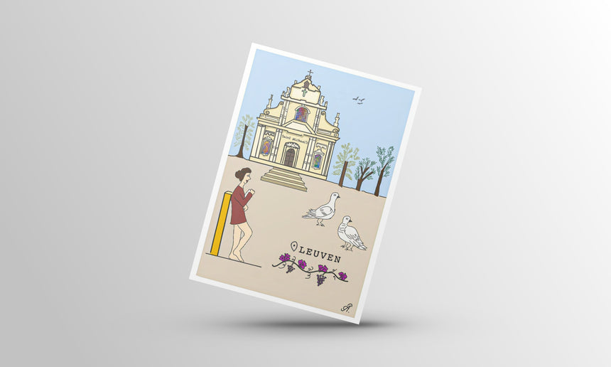 Leuven Postcard- Saint Michael's Church