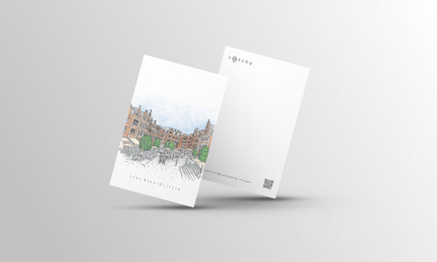 A beautifully designed postcard featuring Leuven’s iconic square, Oude Markt, capturing its historic charm and vibrant atmosphere. Includes a matching envelope, making it perfect for mailing, gifting, or collecting as a keepsake.