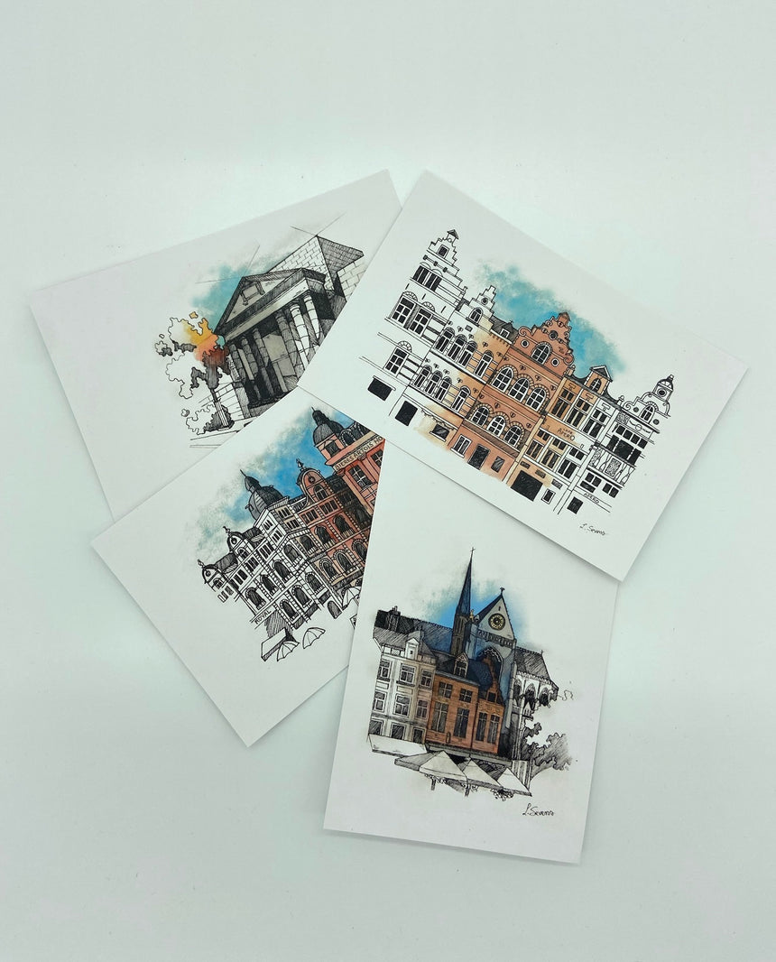 Postcard Set 'Sketches of Leuven'