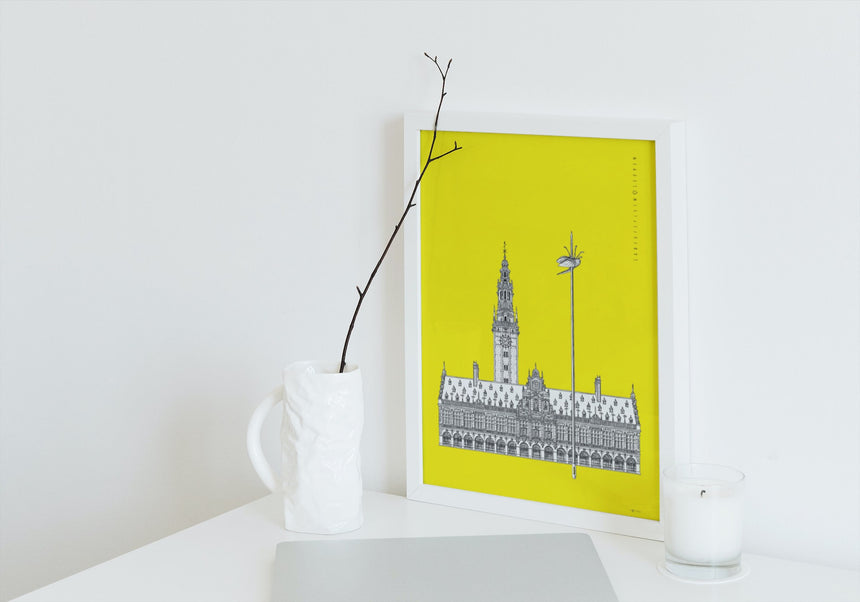 Poster ‘Ladeuzeplein’ - Yellow Background